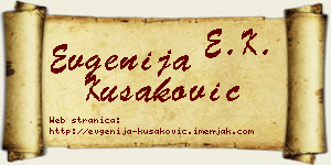 Evgenija Kušaković vizit kartica